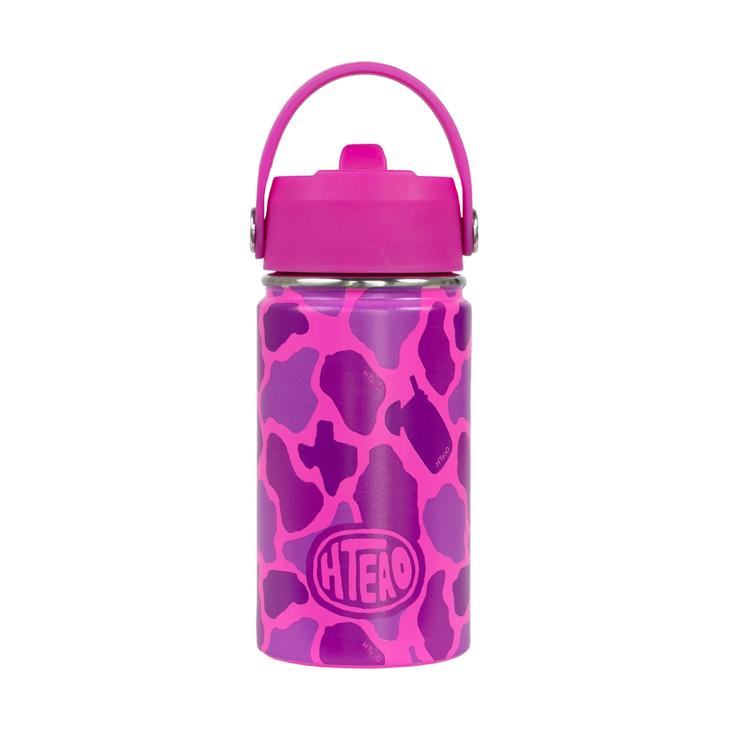 Wild Raspberry Duck Camo HTeaO Good Times Mini Bottle Flip Straw - Image 3