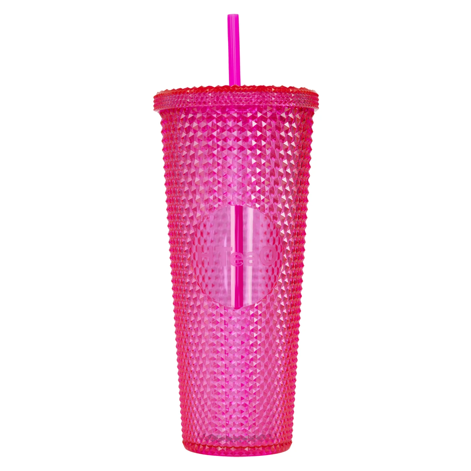 Wild Raspberry HTeaO Daily Diamond Tumbler With Straw - Image 2